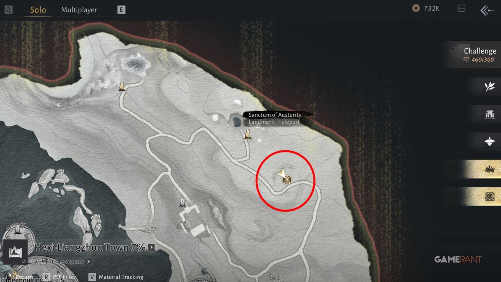 Travel to the Sanctum of Ascetic Boundary Stone and head southeast to trigger the Snow and Spirit Exploration quest to steal wine from an NPC.