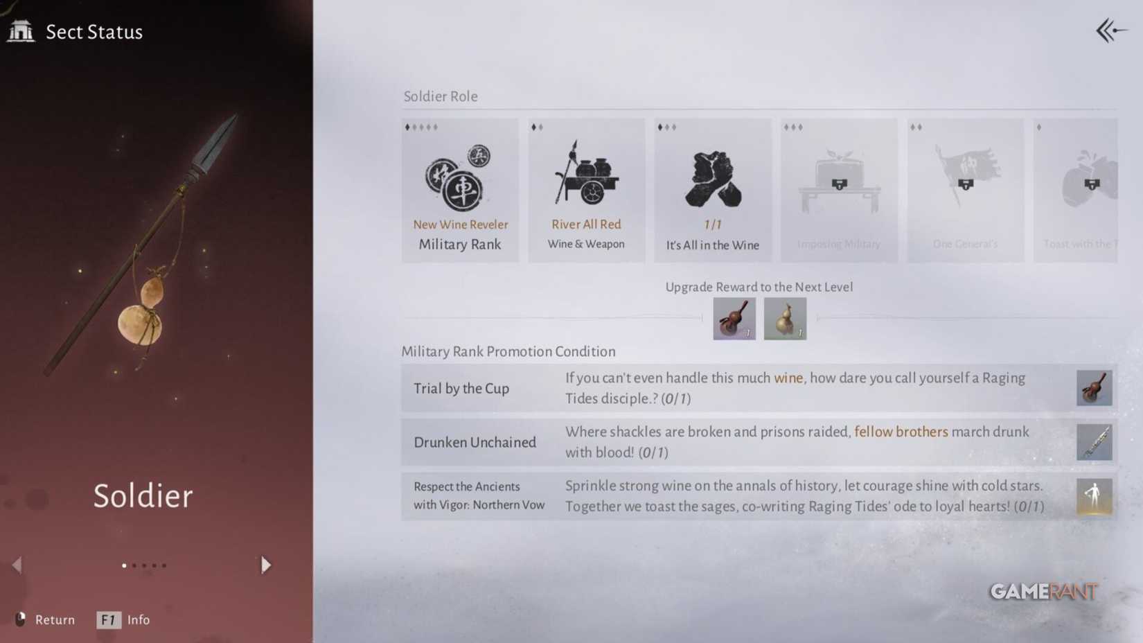 Each time you rank up, you'll find new objectives to complete and their corresponding rewards to claim.