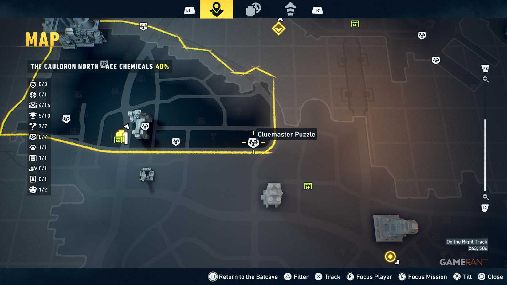 Overview of all Cauldron North Cluemaster puzzles in LEGO Batman Legacy 4