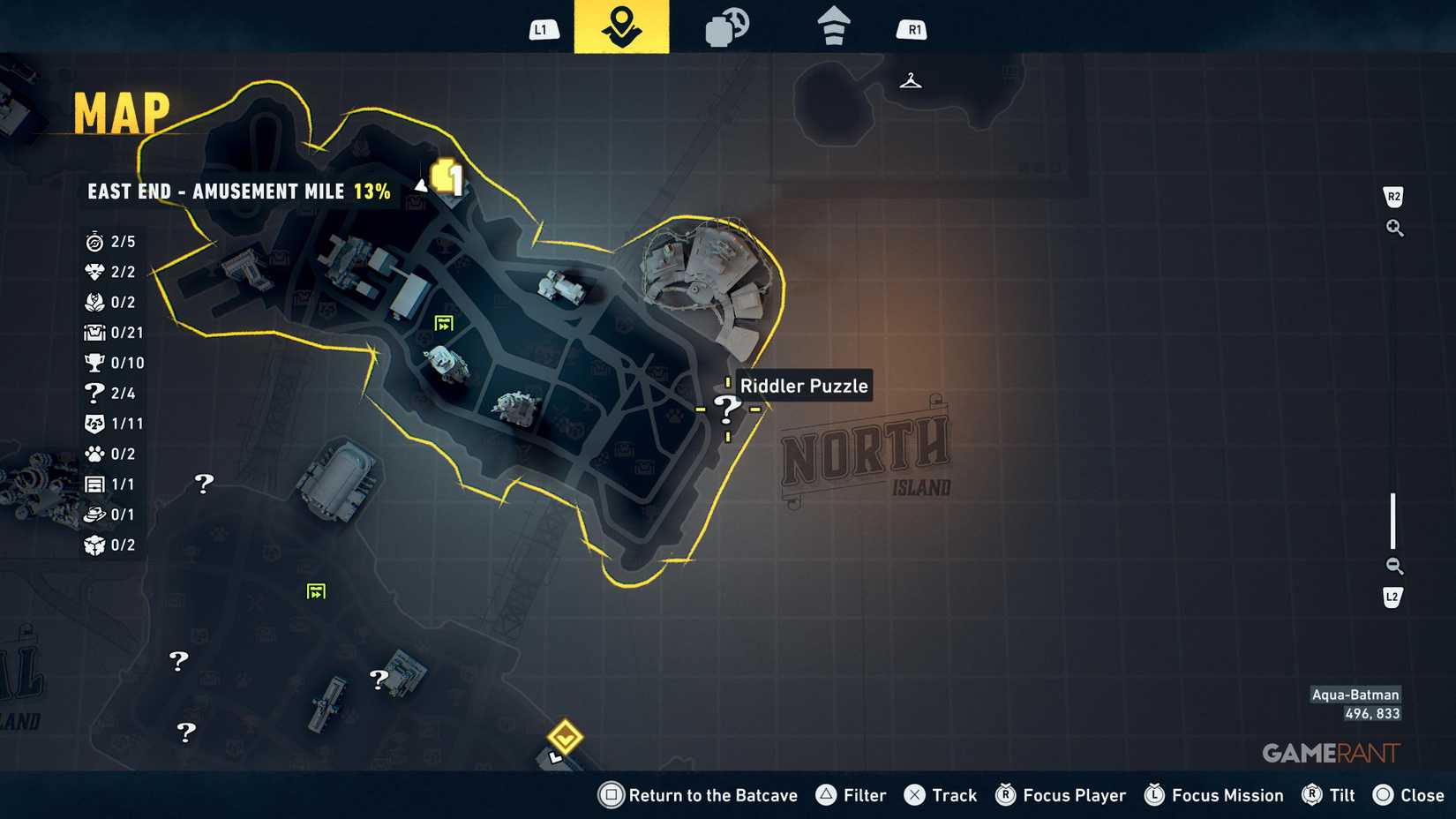 Overview of all East End Riddler puzzles in LEGO Batman Legacy 3