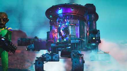 Created by Discord user RadRux, the Zetan Crawler Fallout 76 CAMP looks like an alien Transformer.