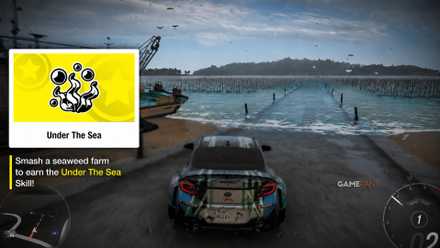 Seaweed farm skill challenge under Forza Horizon 6