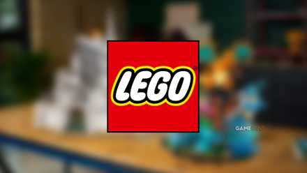 LEGO logo with blurred background