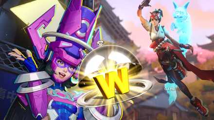 galacta and kiriko w on a platter overwatch rivals