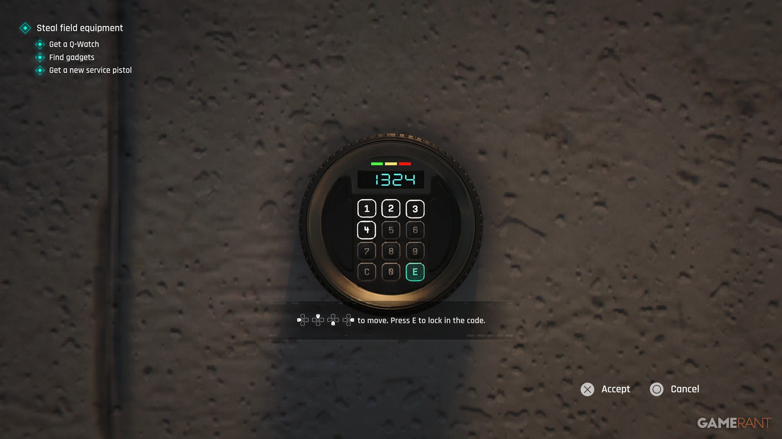 Safe Codes and Door Codes in 007 First Light