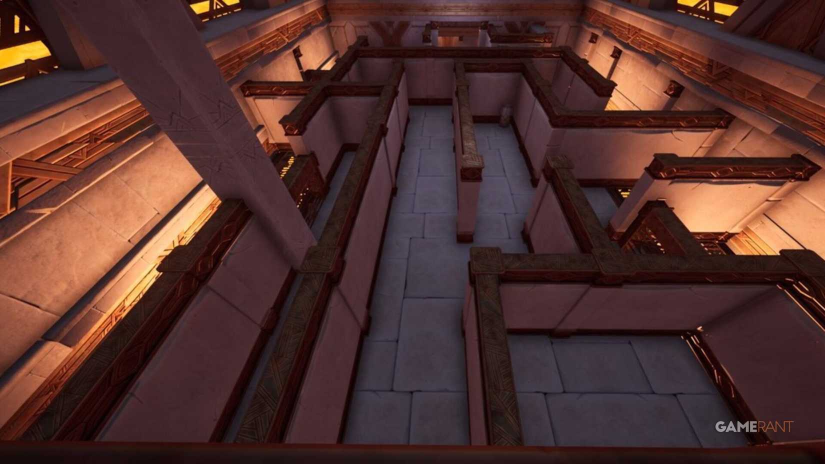 ​​​​​​​​The floor layout of the second maze inside the Chamber of Secrets of the Flame Temple.