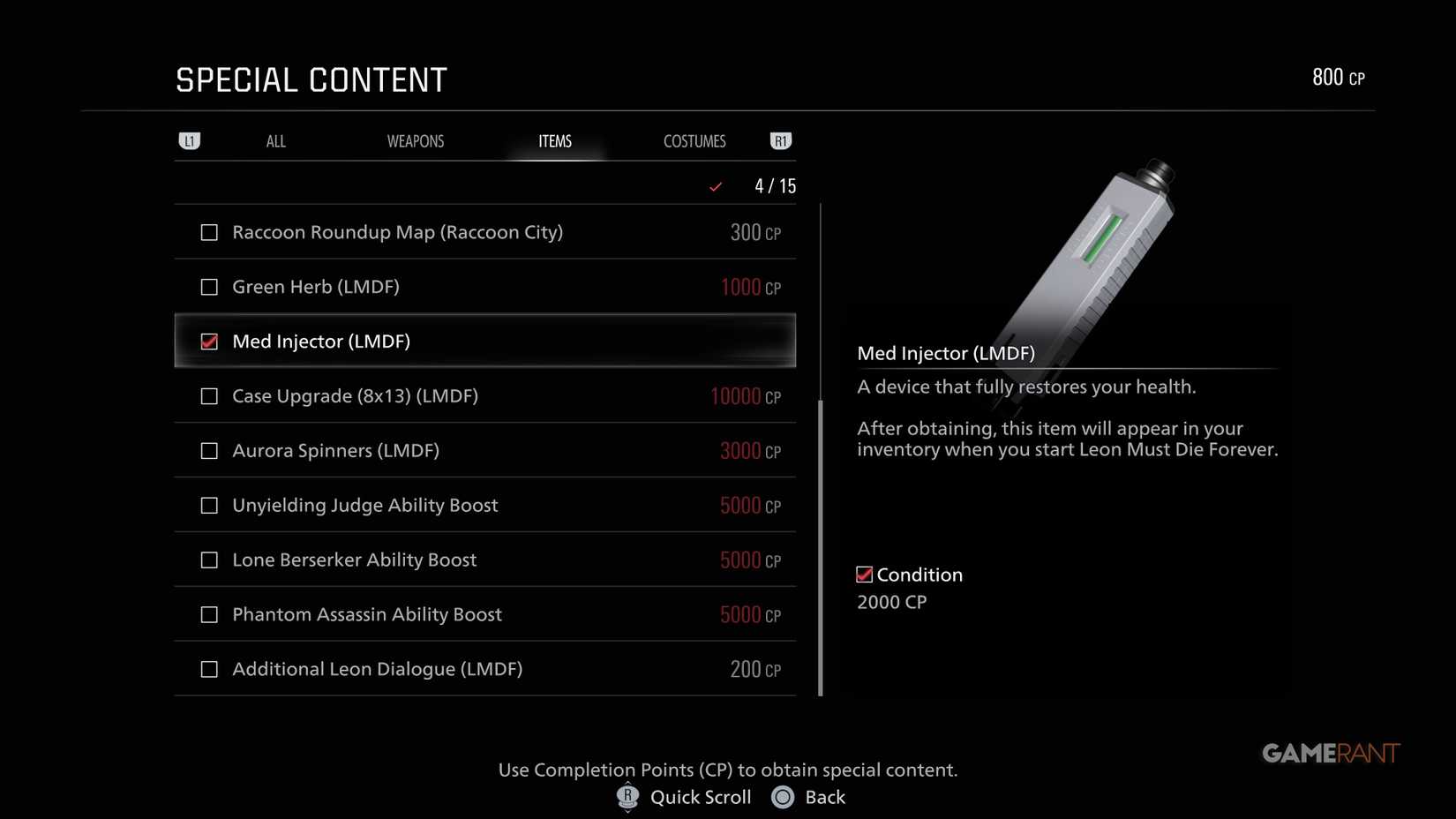 Use remaining challenge points for upgrades