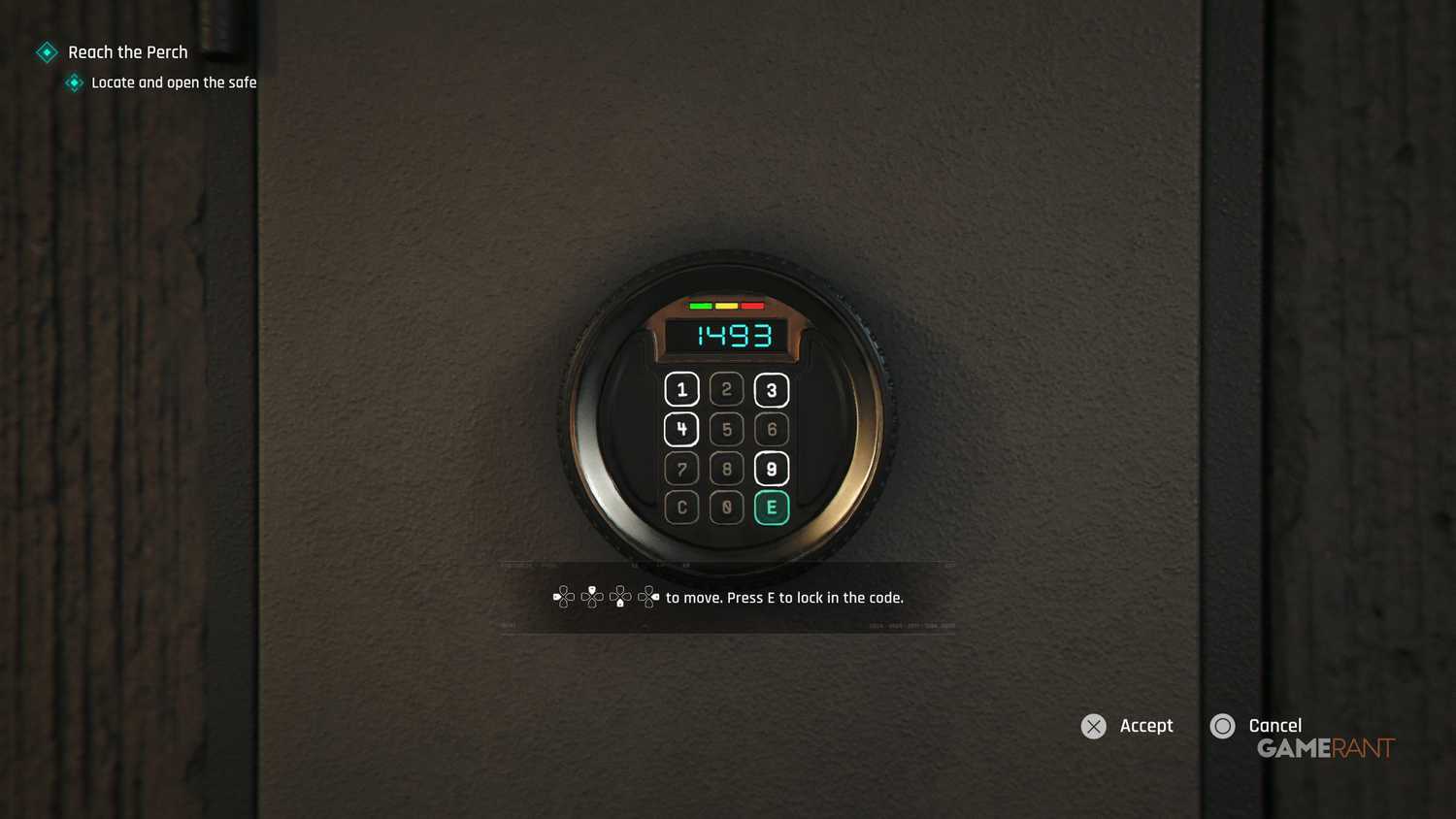 One Shot Light Security Code Safe Codes and Door Codes in 007 First Light