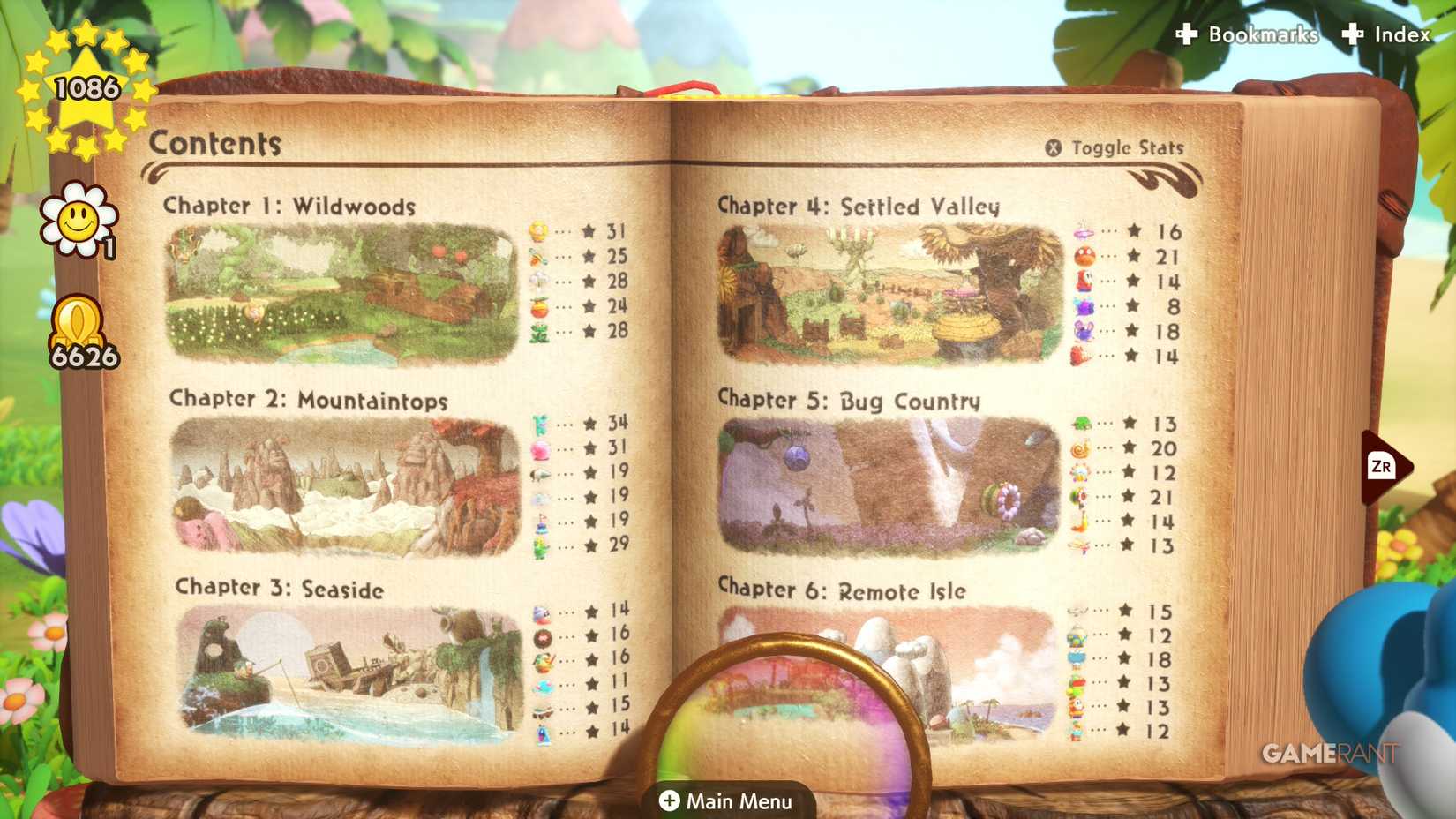 Yoshi and the Mysterious Book main story chapter