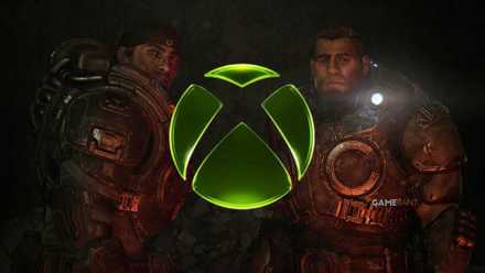 Marc and Dom with the Xbox logo
