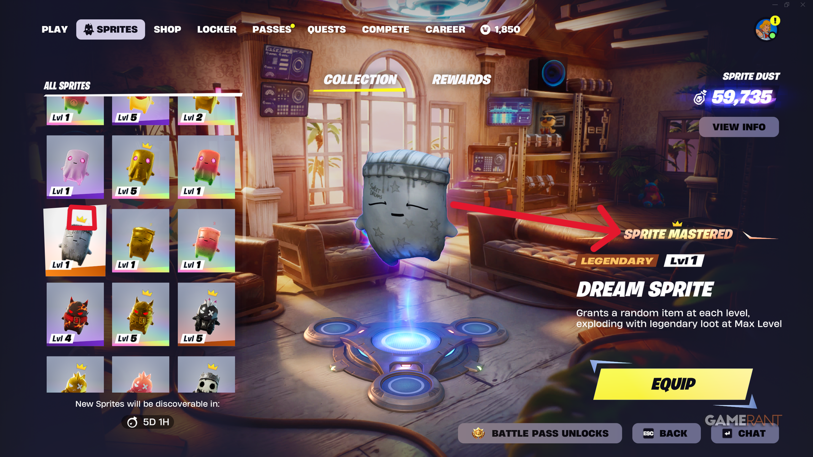 How to Check the Dream Sprite Level in Fortnite (2)