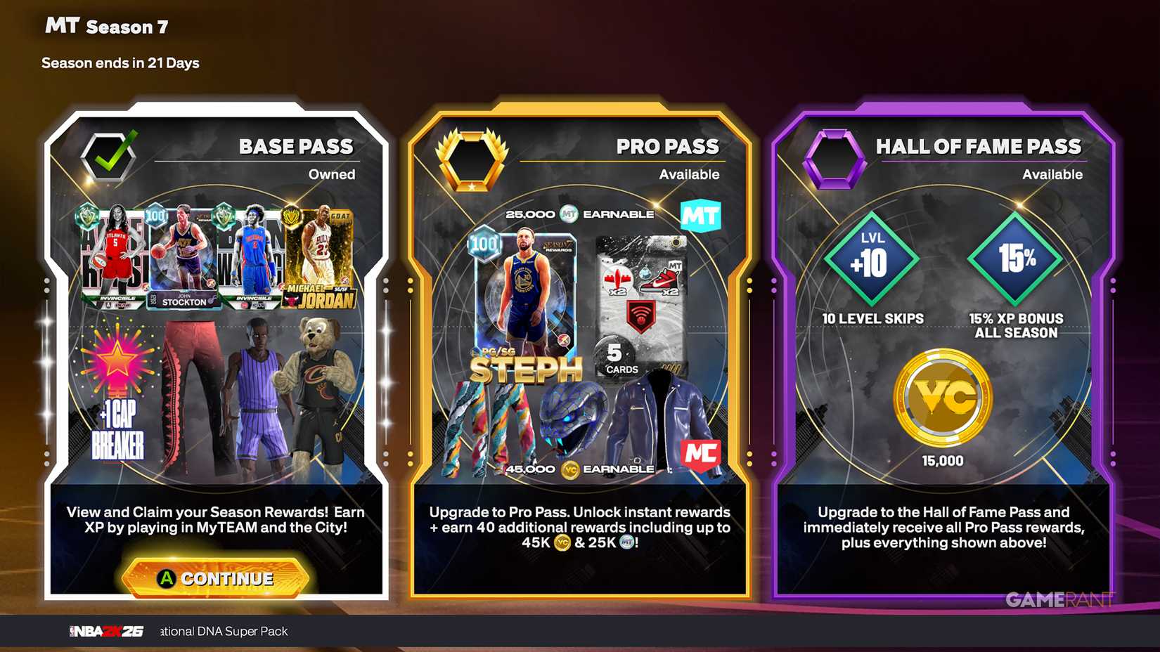 NBA 2K26 Season 7 Pass