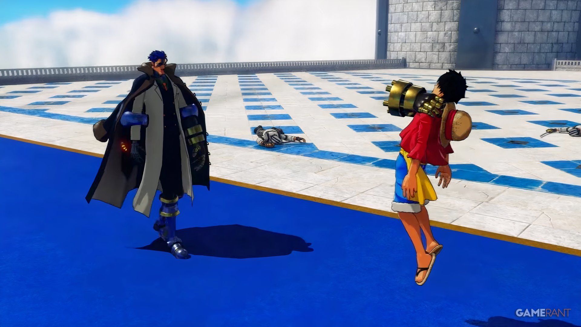 world seeker in one piece isaac capturing luffy