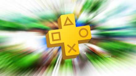 custom image with blurred sound generations and ps plus logo