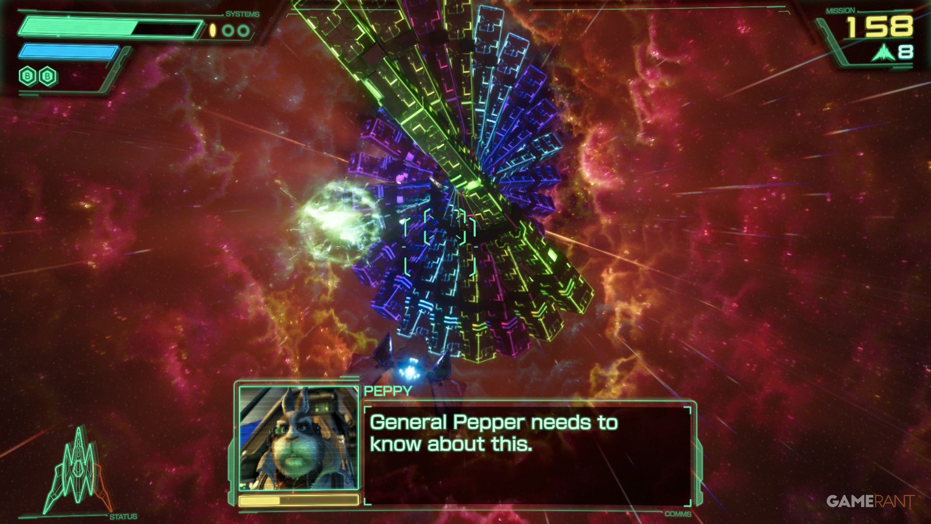 Warp Path in Sector X in Star Fox Switch 2