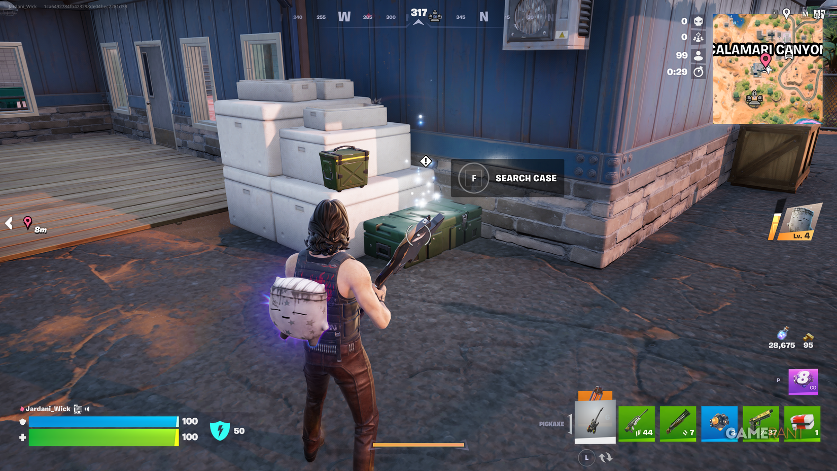Stealth Guardian Missing Arms Locations in Fortnite