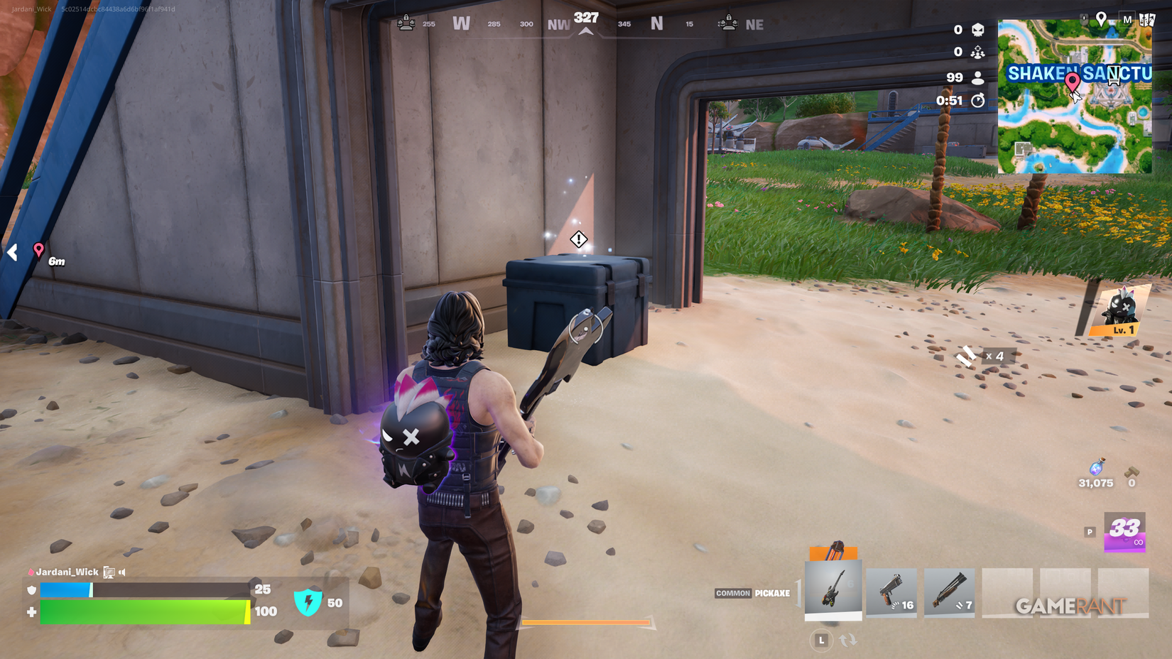 Stealth Guardian Missing Torso Locations in Fortnite
