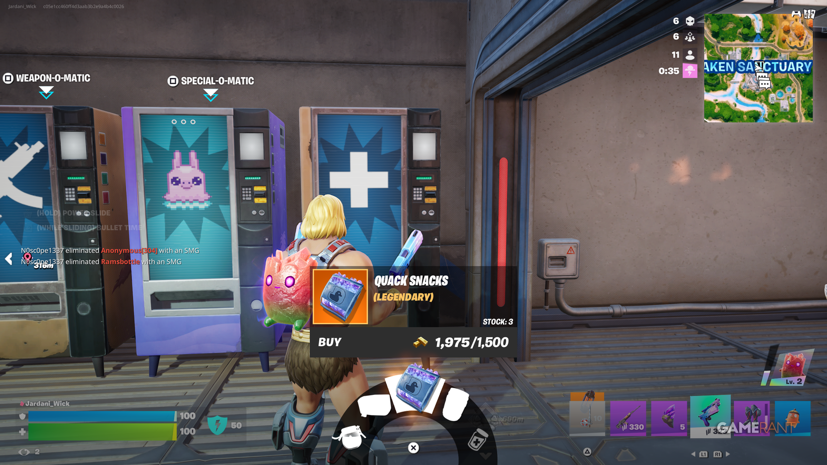 How to Get Quack Snacks to Level Up Sprites Fast in Fortnite