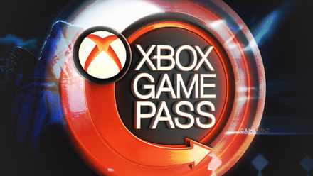 An orange Xbox Game Pass sign with a matching glowing ring against a moonlight background.