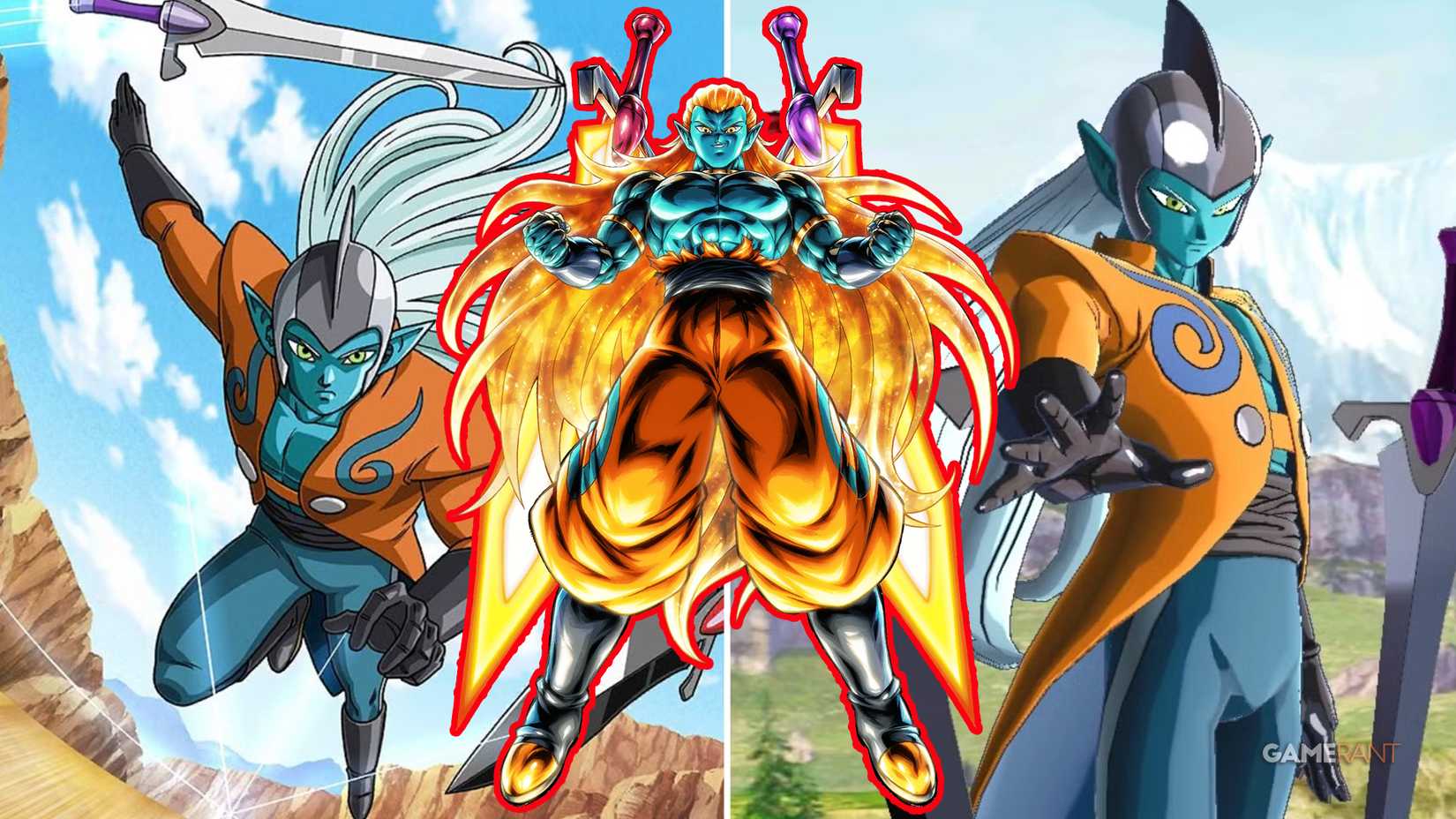 zahha dragon ball legends base form and powered up version