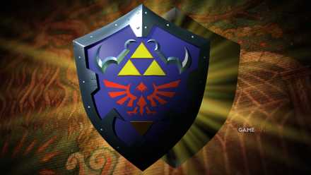 ocarina of time hylian shield OG before remake background