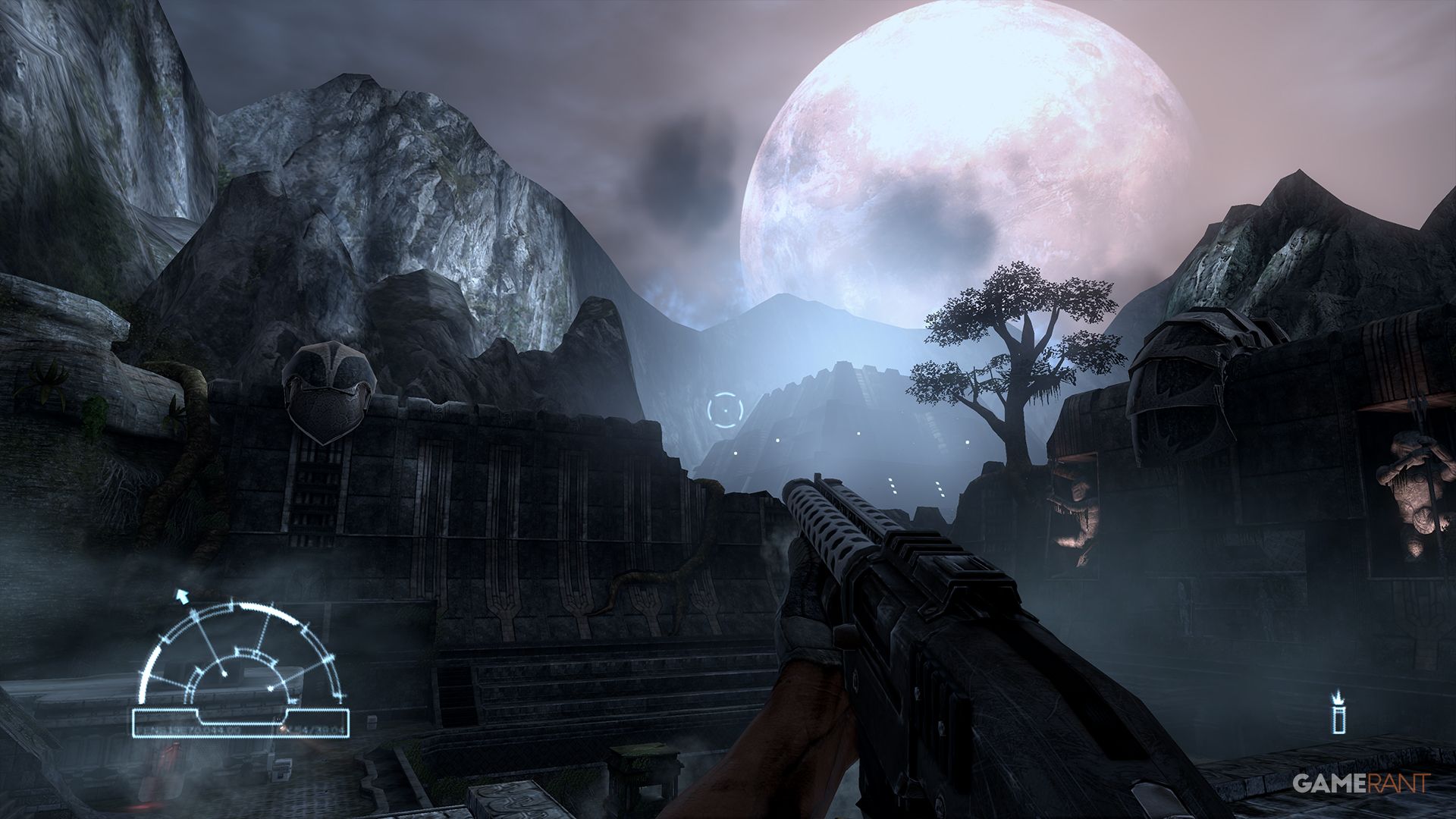 aliens vs predator human campaign looking at planet in sky