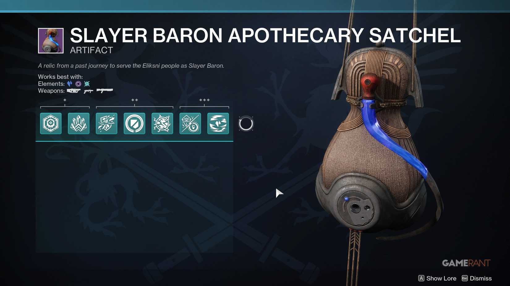 Best Artifact for Stasis Titan