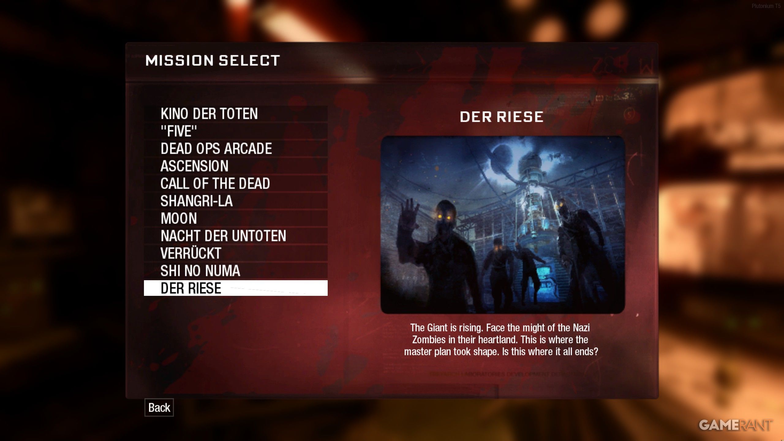 Black Ops 1 Zombies Maps List
