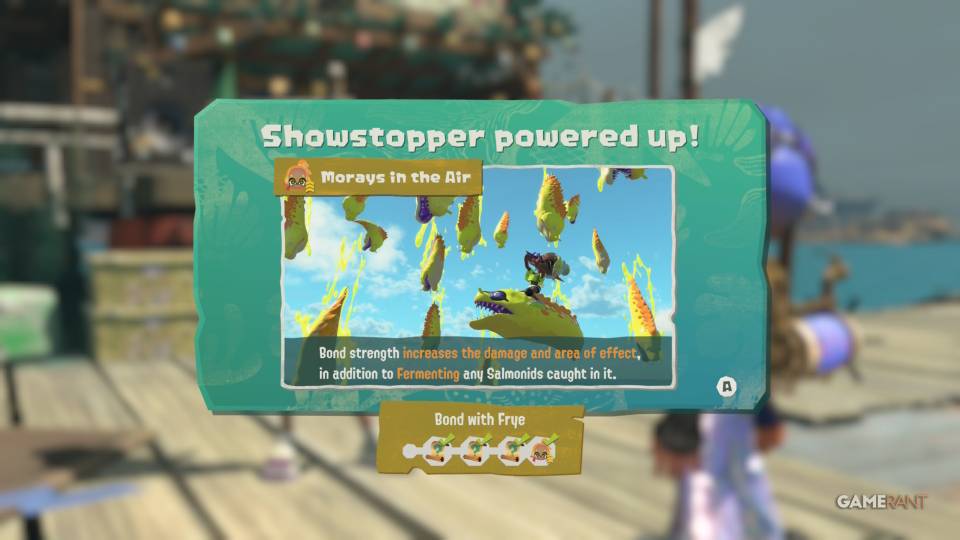 Frye's Bond Level upgrade in Splatoon Raiders<!----> <!--[-1--><!--]--> <!--[0--><div class=
