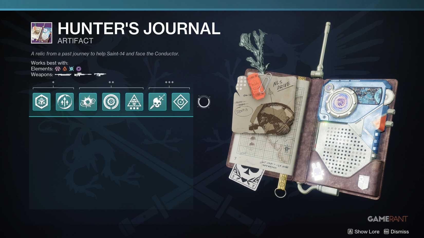 Hunter's Journal (Artifact Perks Breakdown)