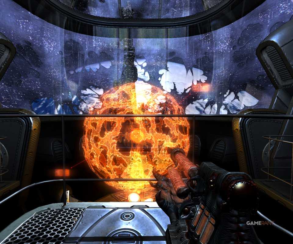 prey 2006 looking over hologram of world with space