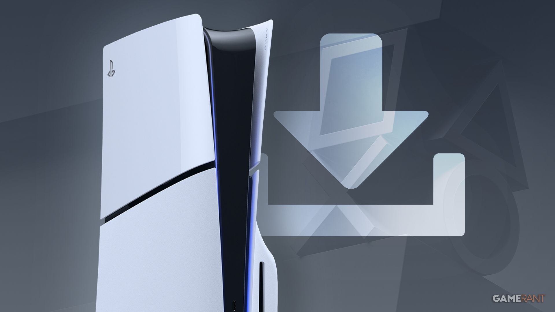 PS5 with download symbol