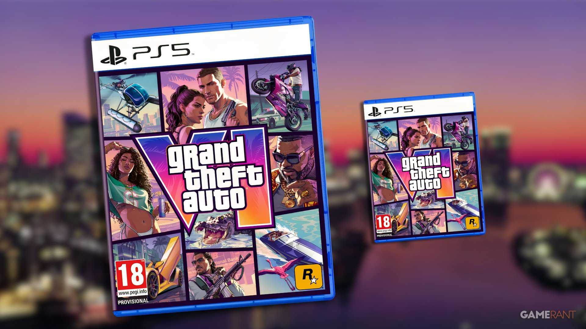 a mockup of a physical gta 6 game box.