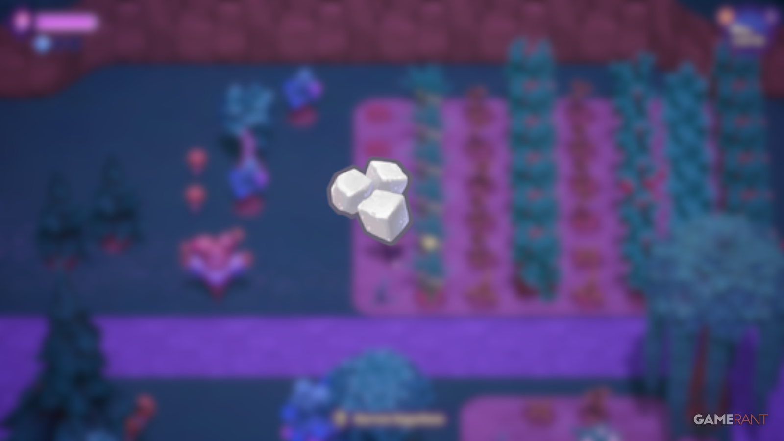 sugar cubes on a moonlight peaks farm background