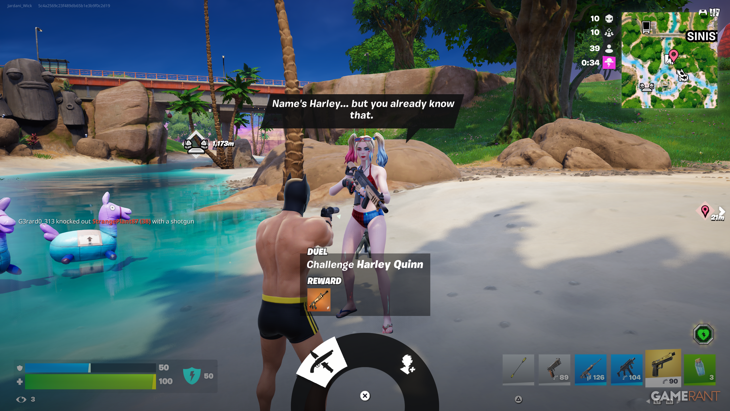 Where to Find Harley Quinn in Fortnite