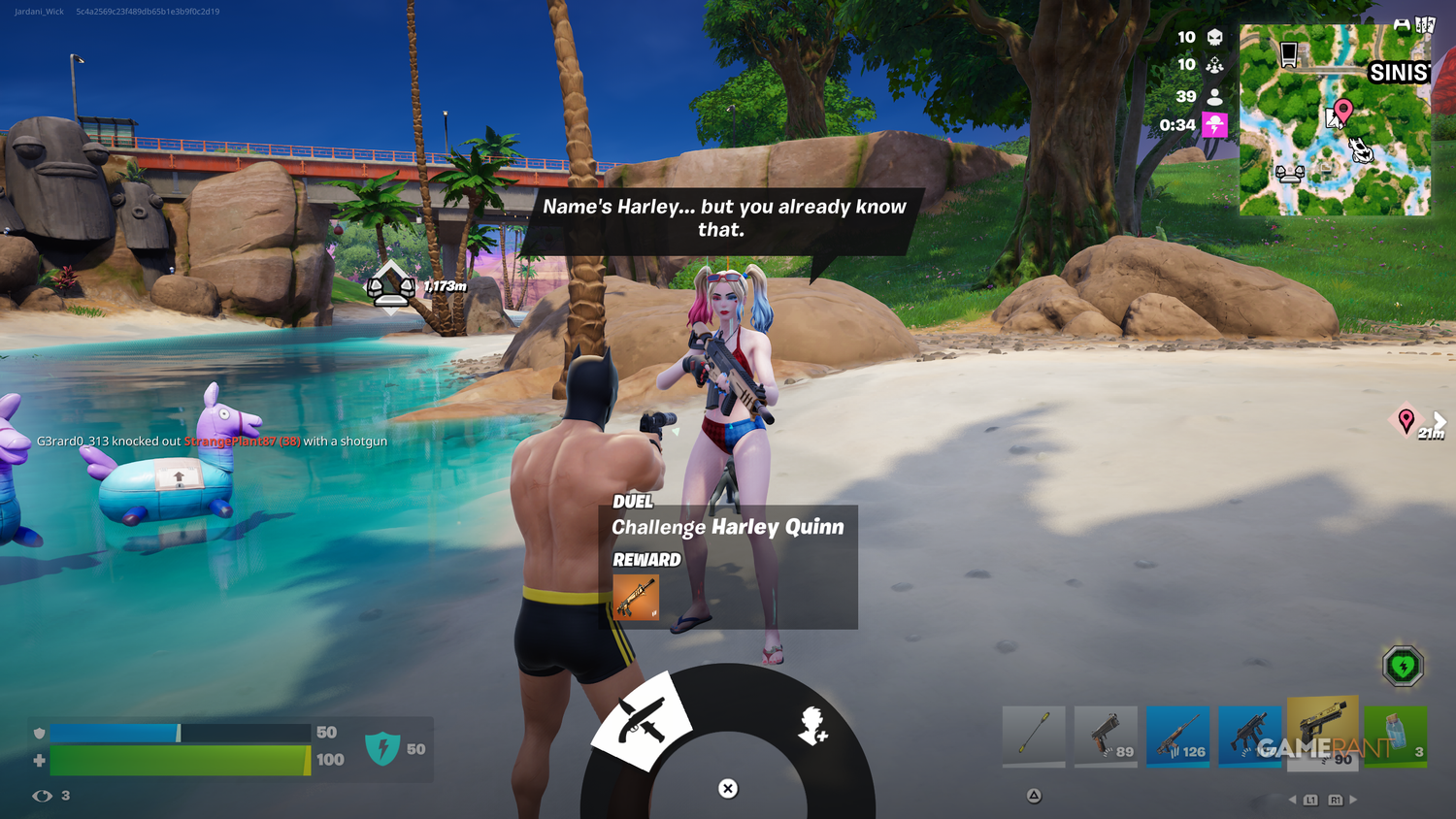 Where to Find Harley Quinn in Fortnite