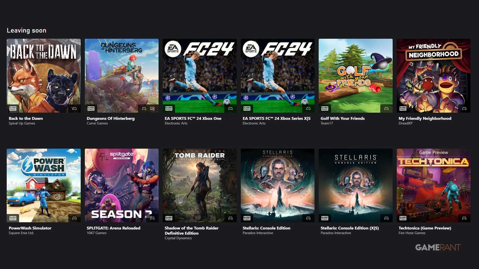 Xbox Game Pass Games ends 15-16 July 2026