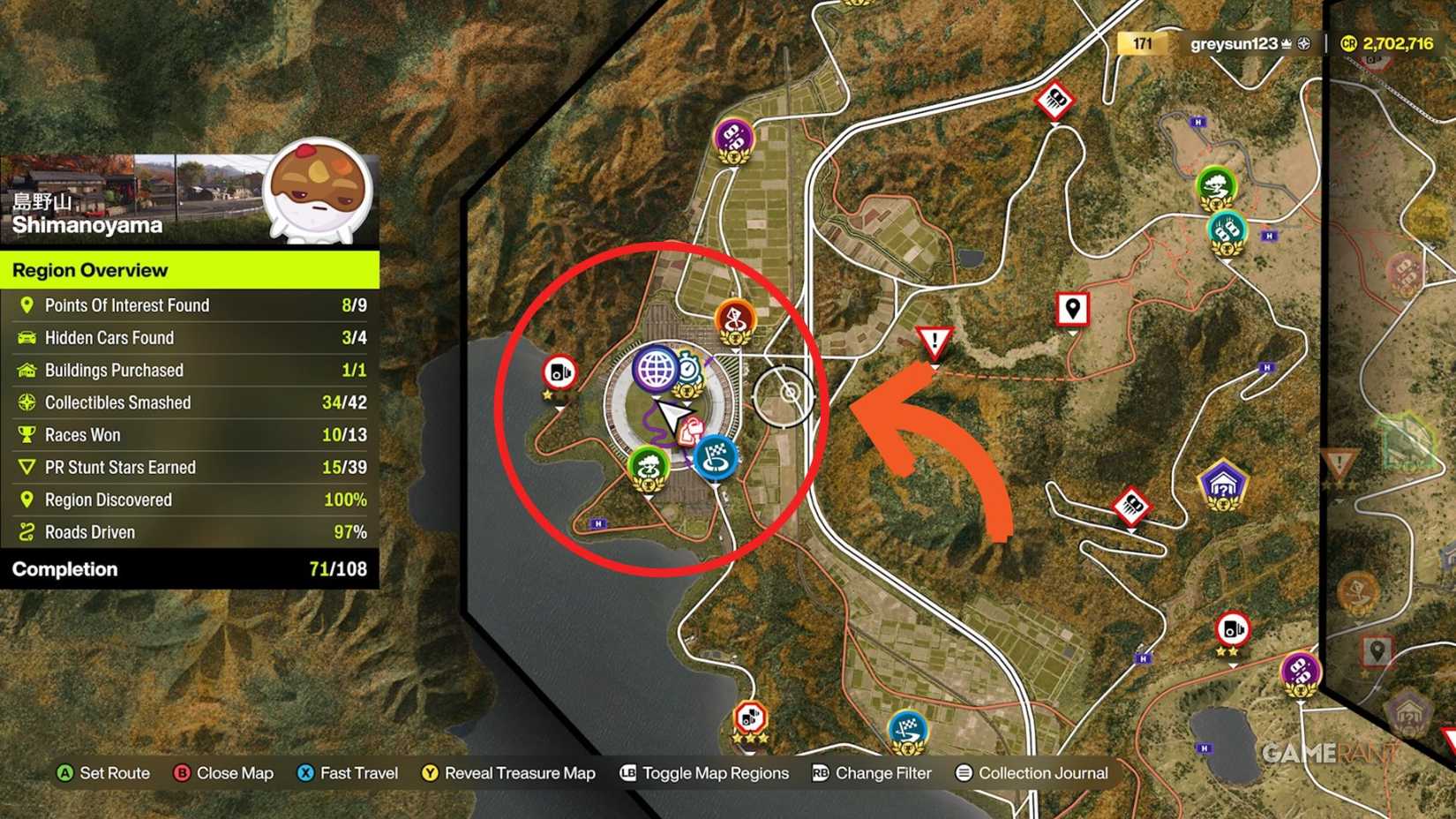 شوێنی یاریگای horizon لە forza horizon 6