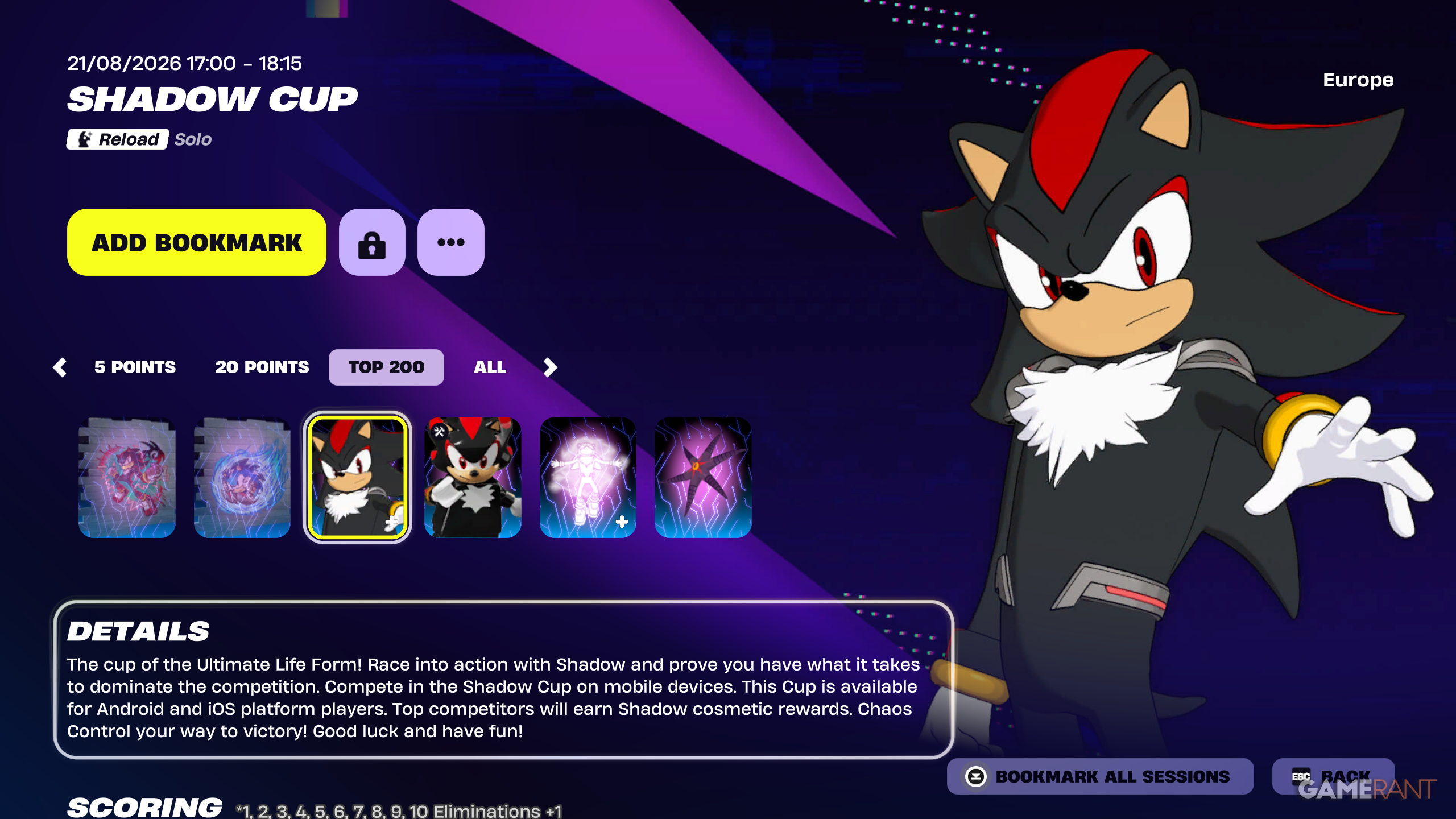 چۆنێتی بەدەستهێنانی Shadow the Hedgehog بە خۆڕایی لە فۆرتنایت (2)