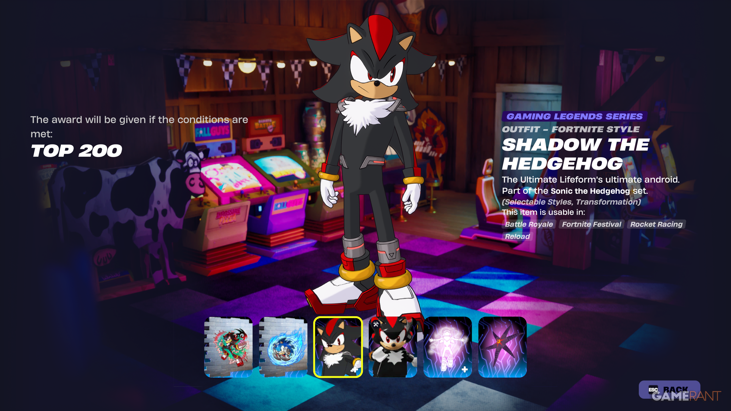 چۆنێتی بەدەستهێنانی Shadow the Hedgehog بە خۆڕایی لە فۆرتنایت (3)