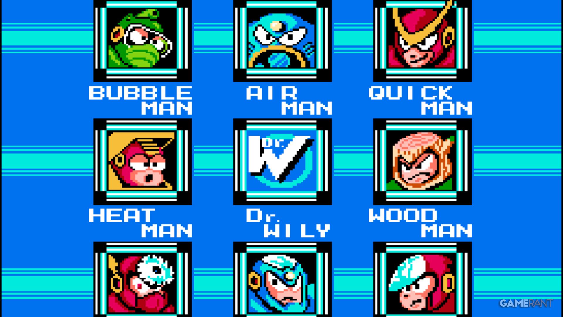 mega man 2 boss screen
