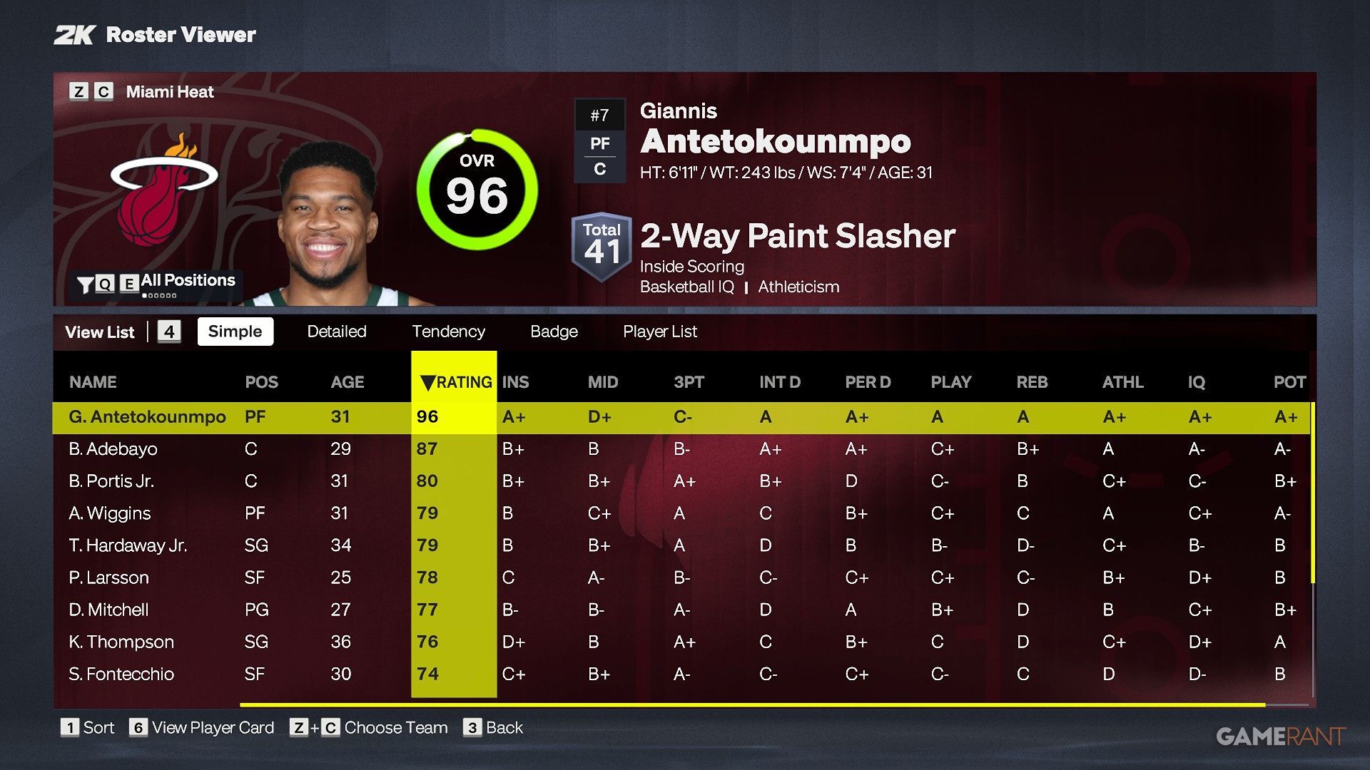 NBA 2K27 - Miami Heat - Roster