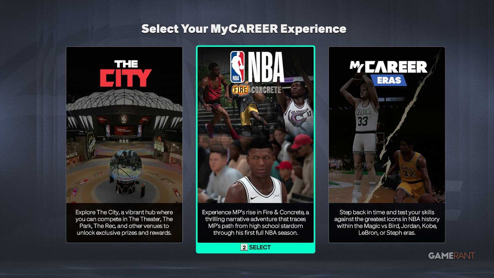 NBA 2K27 - MyCareer Options
