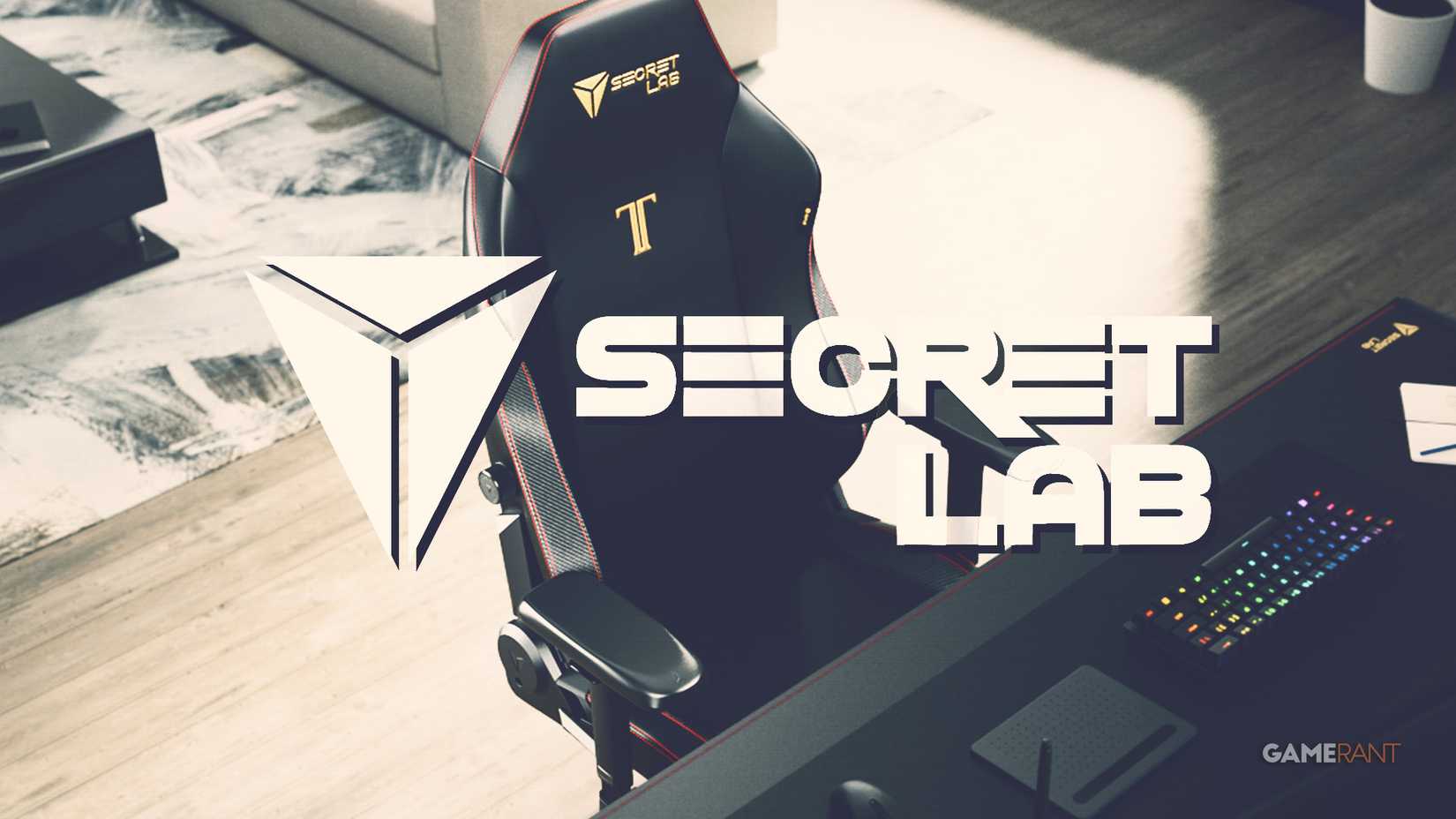 Secretlab EVO chair vintage edit with company logo composite