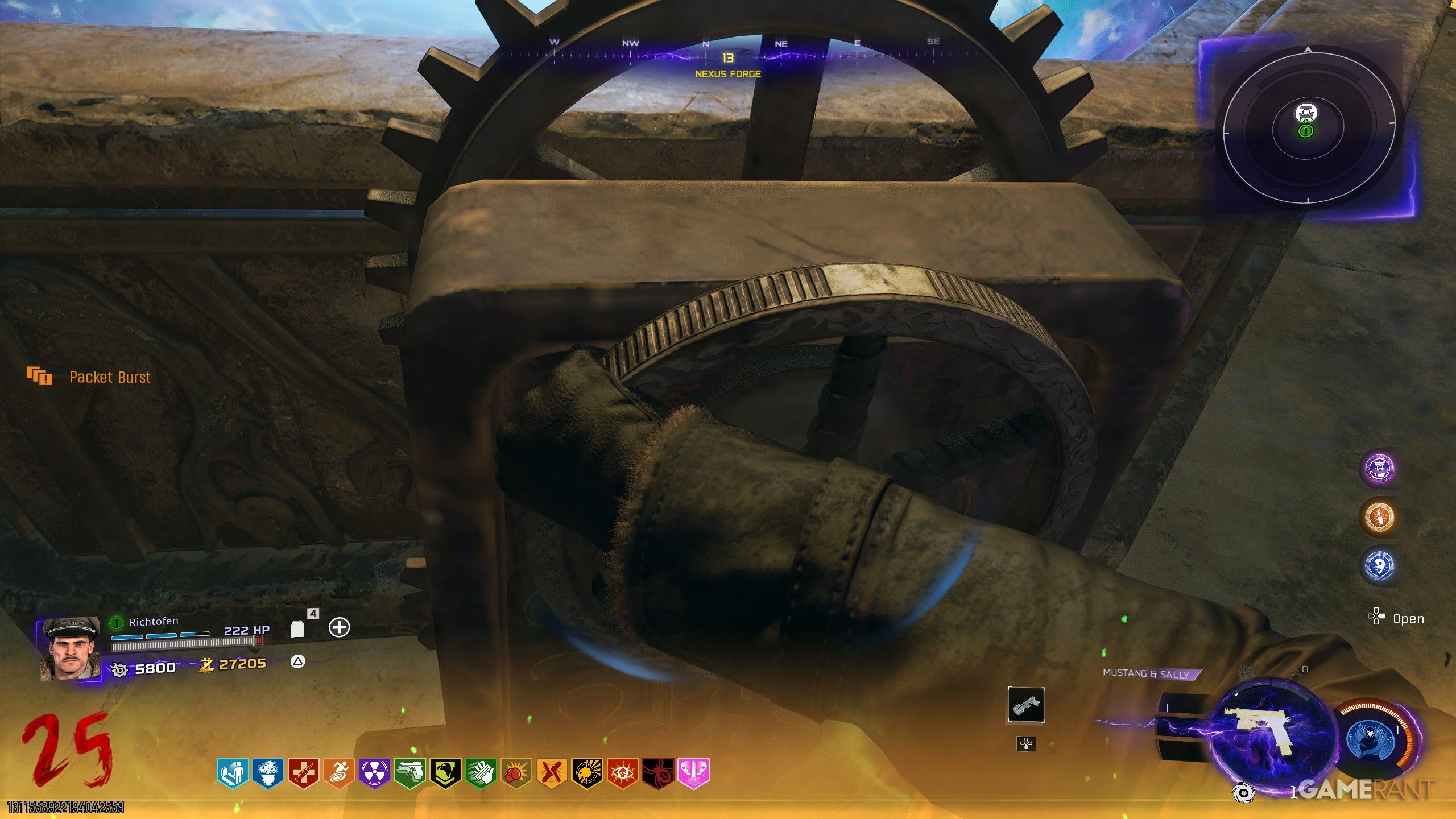 هەنگاوی یەکەم بە چنگە بۆشایی و گۆی وەنەوشەیی نێکسوسەکە بەرز بکەرەوە (2)