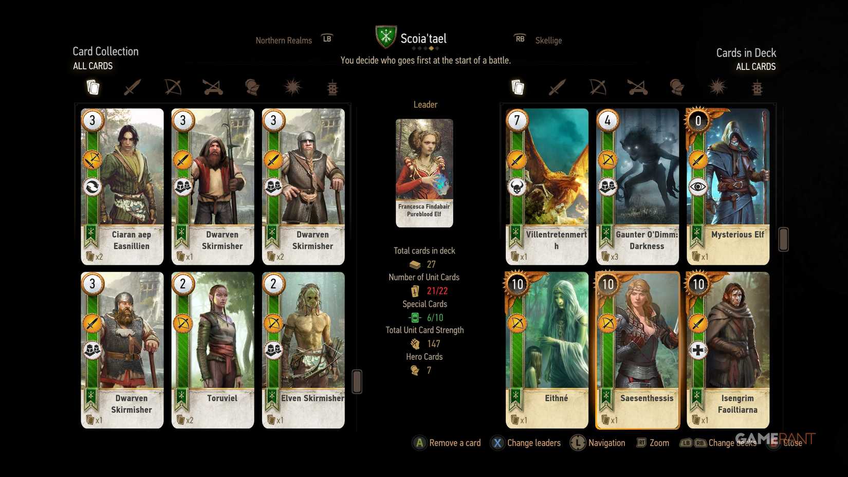 best scoia'tael deck