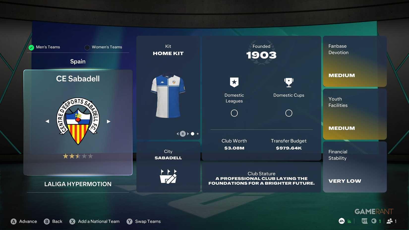 EA Sports FC 27 - Career Mode - CE Sabadell