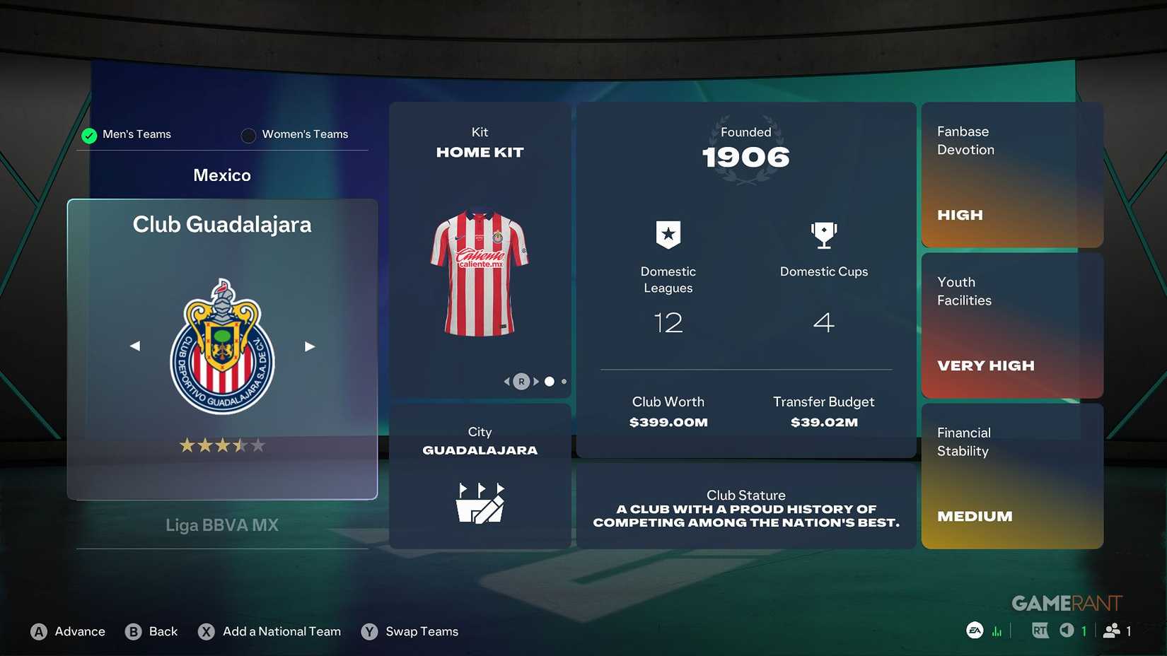 EA Sports FC 27 - Career Mode - Club Guadalajara