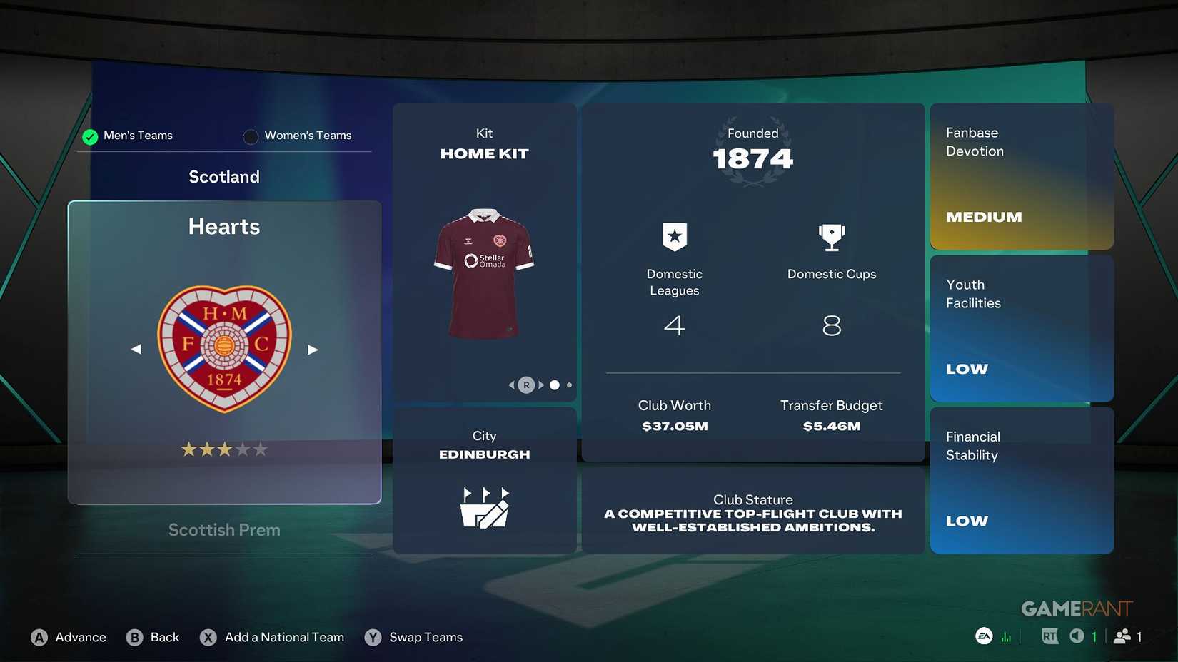 EA Sports FC 27 - Career Mode - Hearts