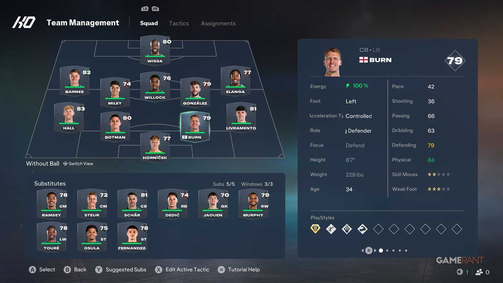 EA Sports FC 27 - Dan Burn Stats